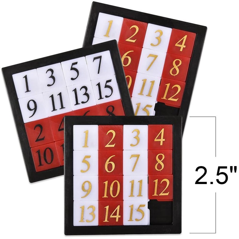 Gamie Slide Puzzles for Kids - Set of 24 Pocket-Sized Hand Puzzle Games  Educational Number Slide Puzzles  Great Party Favors  Goodie Bag Stuffers  Teacher Rewards  and Learning Toys - Image 3